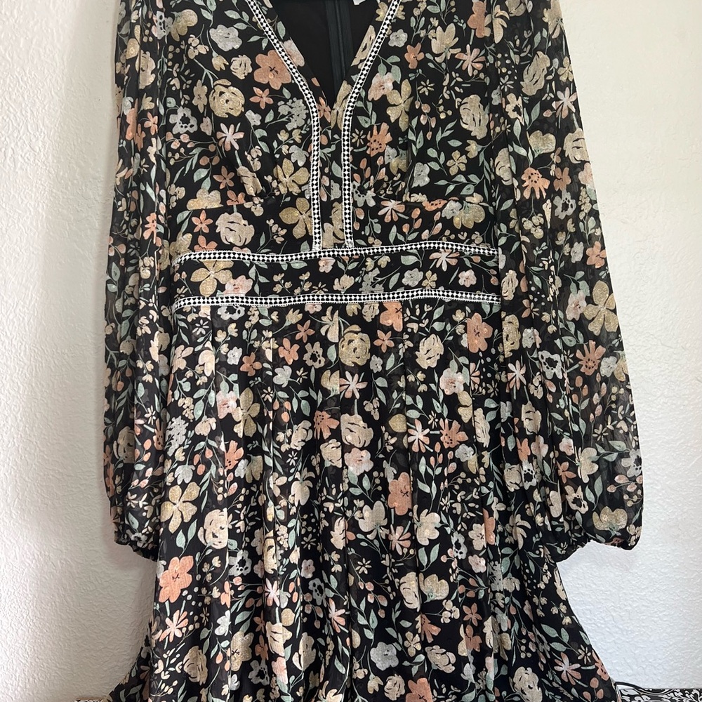 Floral Long Sleeve Dress | Sweet Lemon
